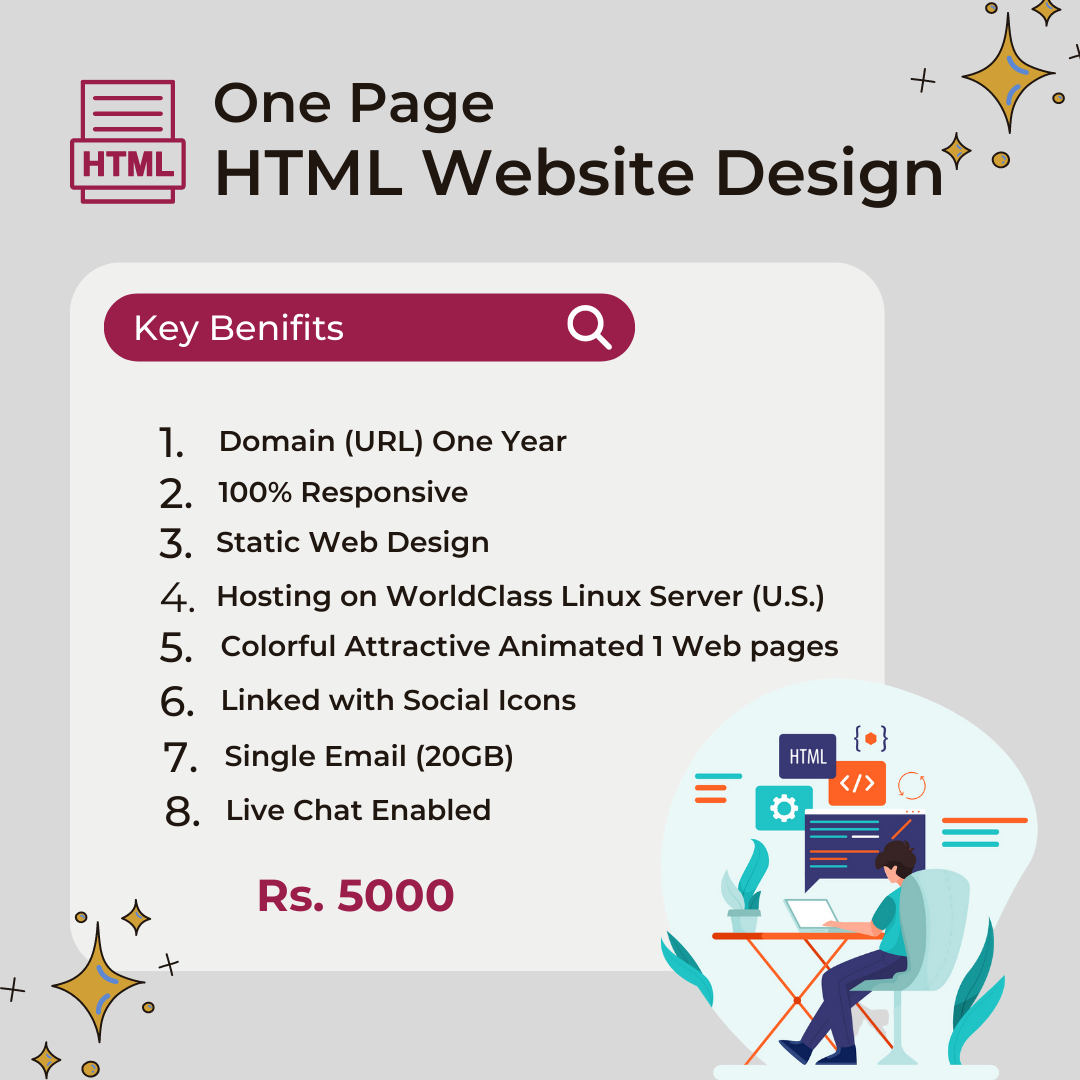 Onepage HTML Website Design